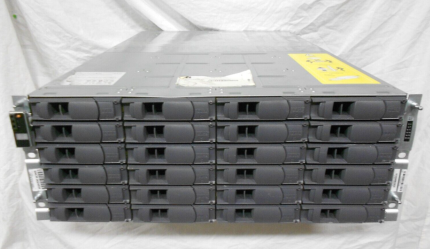NetApp DS4486 Disk Array with 24 dual SATA trays, supporting 48x 3.5-inch drive expansion array in a JBOD (Just a Bunch Of Disks) configuration, front view on a white background.